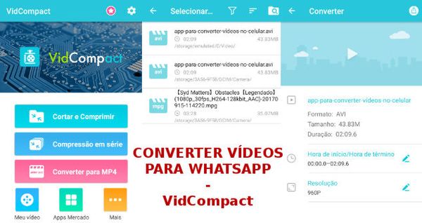 BAIXAR VIDCOMPACT ANDROID - CONVERSOR DE VÍDEOS.