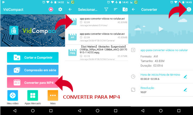 Converter MP4 Selecionar Video.